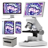 TOMLOV DM301 Max 7" Screen Biological Microscopewith X-Y Stage Professional 1200X Wireless Digital B