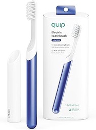 Quip Adult Electric Toothbrush - Sonic Toothbrush with Travel Cover & Mirror Mount, Soft Bristles, T