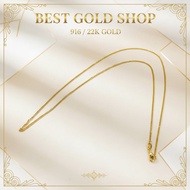 22K / 916 Gold Flat Box Necklace by Best Gold Shop