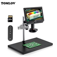【🔥4K &High performance🔥】TOMLOV กล้องจุลทรรศน์ HDMI ดิจิตอล TM4K 8 "กล้องจุลทรรศน์แขนโค้งงอบัดกรี2000