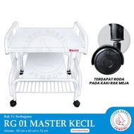 Rak TV RG-01 MASTER KECIL / Rak dorong besi / Meja Serbaguna / Rak TV Roda Minimalis