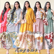(Fragrant) LD 130 KAGUMI Rayon Skirt Suit Premium busui friendly Jumbo Casual Sleepwear for Women Mo