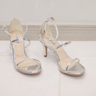️ Selena-Silver 3-Strap Silver Shoes ** 3-Inch Heels