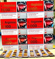L - Arginine 1000 pluss bổ gan mát gan giải độc hạ men gan tăng cường chức năng gan mụn nhọt mẩn ngứ