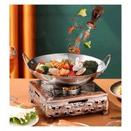 Mini Wok 22/24/26/28cm Mini Stainless Steel Wok Frying Pan Mini Wok Pan Stainless Steel Bar Wok Rest