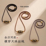 {Horizontal Dzi Beads} Gold Store Same Dzi Beads Pendant Lanyard Dzi Beads Necklace Dedicated Rope A