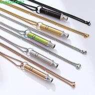 CABEZATWTZ Breathing Resistance Whistle Necklace, 528Hz Titanium Steel Meditation Mindfulness Pendan