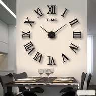 sale 3D Large Roman Numeral Acrylic Mirror Wall Clock Sticker Fashion DIY Quartz Clocks Watch Home D