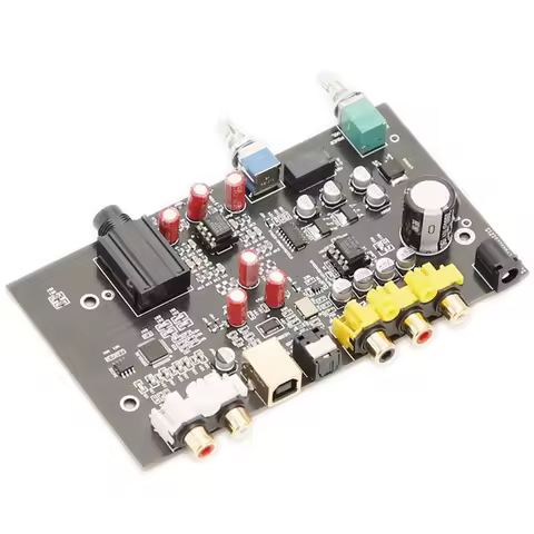 ES9038Q2M Hi-Fi DAC Decoder Amplifier Board USB Audio JRC5532 3900UF/16V 96KHZ Coaxial Optical Outpu