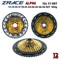 ZRACE อัลฟา12วินาทีน้ำหนักเบาเทป11-50T/11-52T ฟรีวีล12จักรยานความเร็วเอ็มทีบีสีทองใช้ได้กับ M9100 /