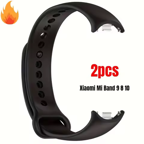2pcs Silicone Strap For Xiaomi Mi Band 10 9 8 Sport Smart Watch Wrist Bracelet Original Band 9 Band1