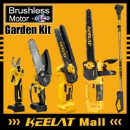 KEELAT KEC009 12 inch Chainsaw Cordless Chainsaw Gergaji Elektrik Wood Cutter Saw Mesin Potong Pokok