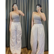 [2HAND] SET 2 Piece 2-STRING SHIRT AND WIDE-LET PANTS FREESIZE