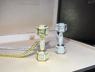 Chiseled 啞鈴滿鑽項鍊