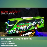 Bus Telolet Basuri Miniatur Bis Mobil Mainan Full Lampu Led Mainan Anak Bisa Custom nama Dan Foto A