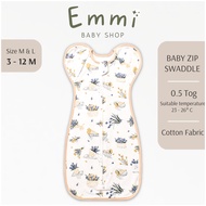 Emmi Knit Cotton Arms Up Zip Swaddle | 0.5 TOG