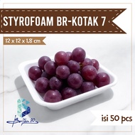 KHUSUS INSTANT Styrofoam tray kotak tatakan buah BR-7 tray gabus tatakan ikan tray makanan