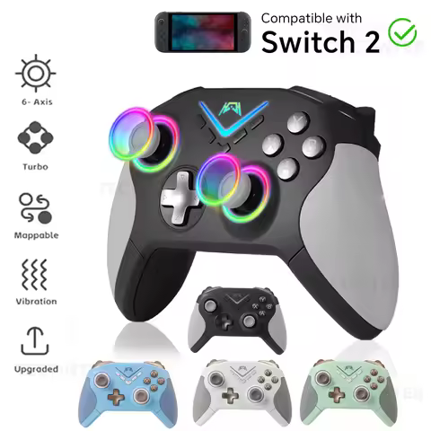Wireless Controller For Nintendo Switch 2/PS4/PS3 Gamepad For Android/PC Hall Effect Joystick for An