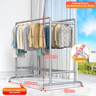 Jemuran Baju Stainless Kuat Besar Jemuran Baju Besi Gantungan Baju Berdiri Besar 220*80*160cm