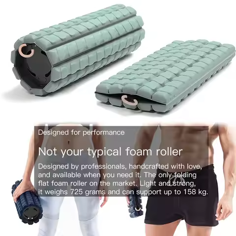 Foam Roller (Bravo-Sage): Collapsible Travel Foam Roller for Back Pain Relief, Workout Muscle Recove