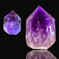 天然 紫黃晶柱 紫水晶柱 水晶柱 手工打磨 紫晶柱 骨幹料