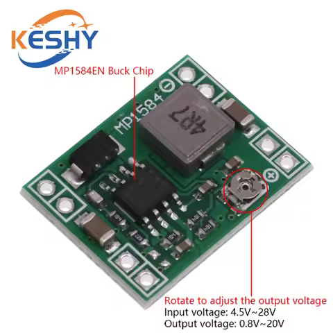 1-10PCS MP1584EN 3A Ultra-Small Size DC-DC Step Down Supply Module Adjustable Power Step-down Output