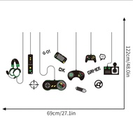 3D game bedroom wall sticker