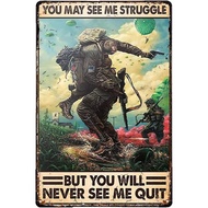 Veterans Day Decor U.S Army Veteran Tin Sign for Backyard Garage Man Cave Shed Office Craft Room Liv