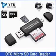 YIGETOHDE OTG Pembaca Kad SD Mikro USB 2.0 Pembaca Kad 2.0 untuk Penyesuai USB Micro SD Pemacu Denya