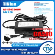 24V 2.5A AD-E24250LW AC Adapter for Casio Celviano AP-460 AP-470 CGP-700 BK/BN/WE CT-X5000 CT-X5100 