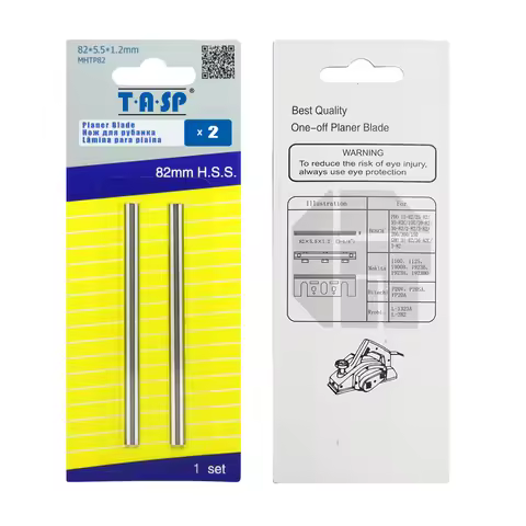 82mm HSS Planer Blade 82x5.5x1.2mm Reversible Wood Planer Knife for Makita Bosch Hitachi Black-decke