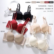 🔥Ready Stock🔥New 34-44C/D/E Large Size Adjustable Bras For Women Plain Seamless Plus Size Bra Full C