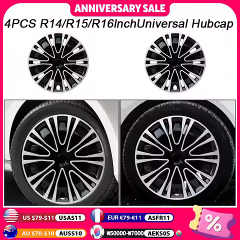 4PCS Hubcap R14 R15 R16 Inch Universal Wheel Cover Replacement Hub Caps Wheel Rim Cover PP Tire Acce