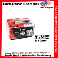 Lock-Down Cash Box Metal Cash Storage Box With Key Lock #Cash #Box #Lock #Metal #Lock-Down