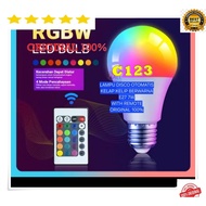 C123 ORIGINAL AUTOMATIC RAINBOW DISCO LED LIGHT FLASHING COLOR E27 7W BRIGHT DISK REMOTE REMOTE RGBW