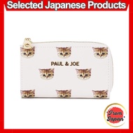 [Paul & Joe] ACCESSOIRES Cat Pattern Key Case and Key Ring in Pink and Ivory