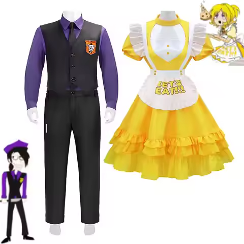 Anime William Afton Cosplay Costume FNaF Purple Guy Costume Five Nights /at Freddy's Doujin Outfit H