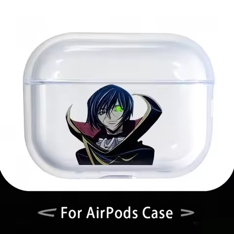Evil Rebellion Geass Japan Anime Case Soft Silicone TPU Case For AirPods4 Pro 1 2 3 Clear Transparen
