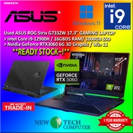 #RG327 USED ASUS ROG Gaming Laptop G732ZM intel i9-12900H 16GBD5 1TB SSD NVIDIA RTX3060 RTX 3060 6G 