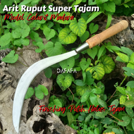 Arit Madura Potong Rumput Dan Padi Baja Finishing Super Tajam - Sabit Alat Pangkas Dedaunan Gagang K