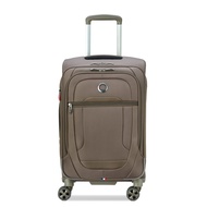 DELSEY Paris Helium DLX Softside Expandable Luggage with Spinner Wheels, Mocha, Carry on 20 Inch