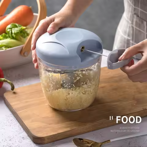 Multifunctional Vegetable Cutter Pull Rope Manual Mixer Household Garlic Puree Complementary Food Pr