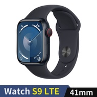 Apple Watch S9 LTE 41mm午夜鋁錶殼配午夜運動錶帶(S/M)