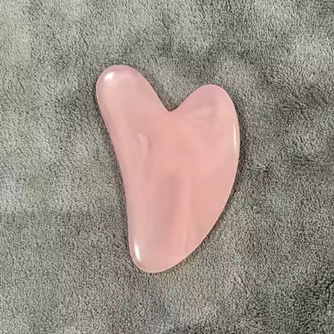Heart-Shaped Pastel Pink Gua Sha Board, Durable Body & Face Massager Scraper, Easy-Clean Sanitary Be