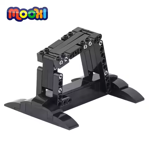 MOOXI Star Bracket Airplane Support 99Pcs MOC Brick Compatible 7531 75292 Display Stands Parts Build