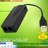 FAX Dual Port 93010 FAX Cat USB MODEM Computer Dial Internet Caller ID 56K Adjustment Decontroller