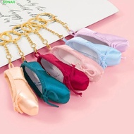SONAR Mini Ballet Shoes Keychain, Satin Ballet Shoe Shape Pointe Shoes Keyrings, Comfort Pointe Shoe