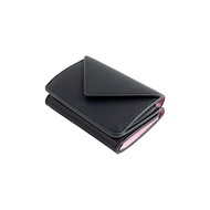 [Malta] mini wallet three fold wallet men's women's small small wallet leather cowhide button mold wallet