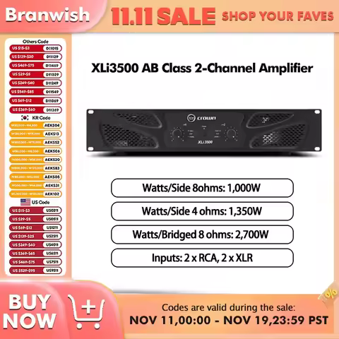 1350W Power Amplifier 2-Channel Amp Audio AB Class Amplifiers For DJ Home Theater Sound System Speak
