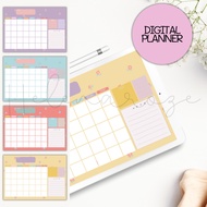 Digital Planner, Printable Planner, Notebook, Monthly Planner, Planner Digital, Planner Bulanan